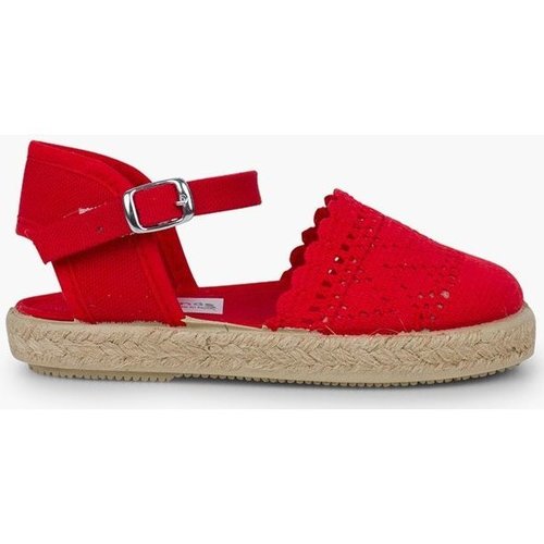 Pisamonas Espadrilles Brodées à boucle Rouge - Chaussures Espadrilles  Enfant 32,95 €