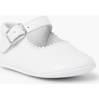 Chaussures Fille Ballerines / babies Pisamonas Chaussures babies en cuir avec fermeture à boucle pour bébés Blanc