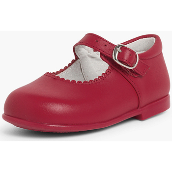 Pisamonas Chaussures babies à boucle en cuir Rouge