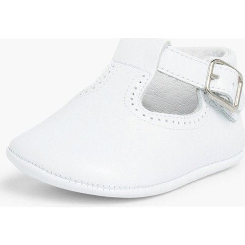 Chaussures Fille Ballerines / babies Pisamonas Salomés en cuir pour bébés Blanc