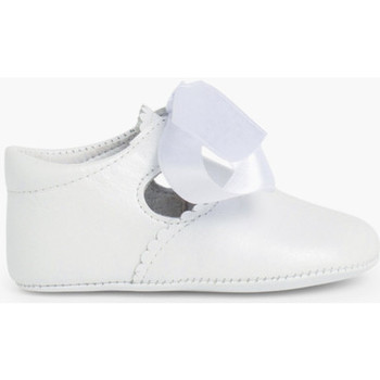 Chaussures Fille Mocassins Pisamonas Salomés Bébé pour Cérémonies Blanc