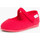 Chaussures Fille Chaussons Pisamonas Chaussons babies en Tissu Éponge avec à scratch Rouge