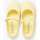 Chaussures Fille Derbies Pisamonas Babies à scratch Fin en toile pour Fille Jaune