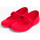 Chaussures Fille Derbies Pisamonas Babies à scratch Fin en toile pour Fille Rouge