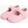 Chaussures Fille Ballerines / babies Pisamonas Chaussons Babies en Velours Côtelé pour Filles Rose
