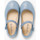 Chaussures Fille Ballerines / babies Pisamonas Chaussures babies à scratch en lin métalisé Bleu