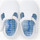 Chaussures Fille Ballerines / babies Pisamonas Salomés en toile et à scratch pour bébé Blanc