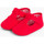 Chaussures Fille Ballerines / babies Pisamonas Salomés en toile et à scratch pour bébé Rouge