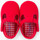 Chaussures Fille Ballerines / babies Pisamonas Salomés en toile et à scratch pour bébé Rouge