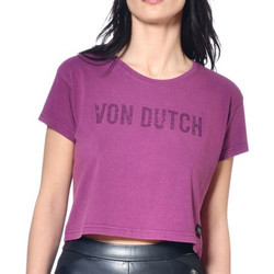 Vêtements Femme T-shirts manches courtes Von Dutch VD/TRC/STRASS Violet