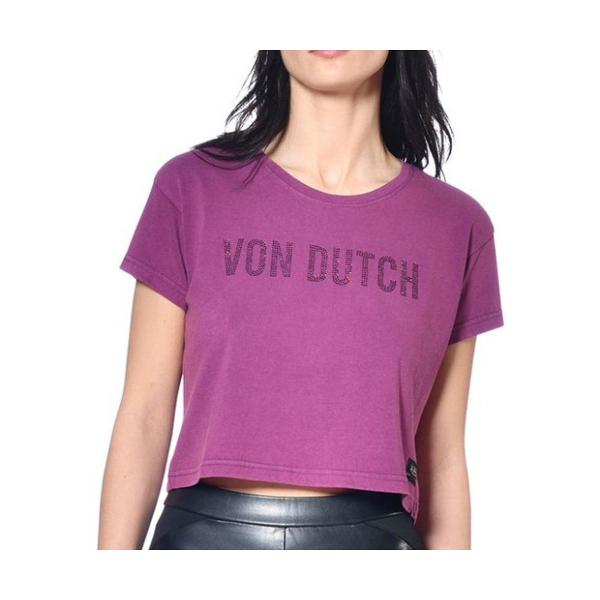 Vêtements Femme T-shirts & Polos Von Dutch VD/TRC/STRASS Violet
