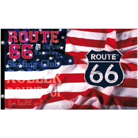 LA MODE RESPONSABLE Tableaux / toiles Sud Trading Drapeau Route 66 Rouge