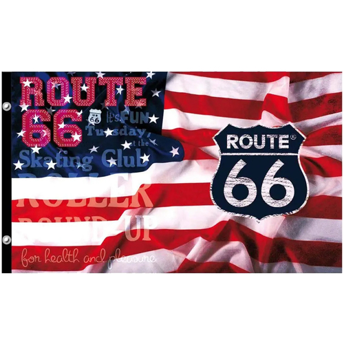 Plaque à Suspendre Bienvenue Tableaux / toiles Sud Trading Drapeau Route 66 Rouge