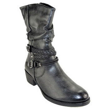 Chaussures Femme Bottines Marco Tozzi MARCOBOOTS ANTHRACITE NOIR