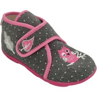 Chaussures Fille Chaussons GBB NERI Gris et rose brodé chouette