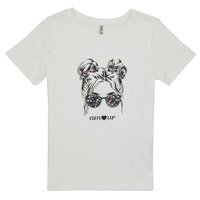 Vêtements Fille T-shirts manches courtes Only KOGKITA-REG-S/S-AMOUR-TOP-JRS Beige