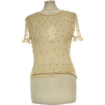 Vêtements Femme Gilets / Cardigans Zara top manches courtes  36 - T1 - S Beige Beige
