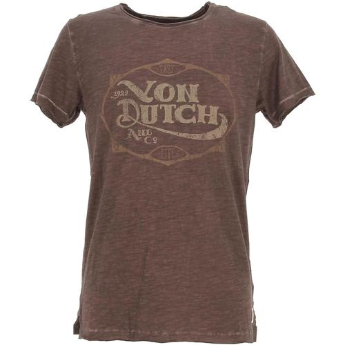 Vêtements Homme HUGO Dolive T-shirt à grand logo Noir Von Dutch Tee retro marron Marron