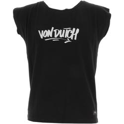 Vêtements Femme Débardeurs / T-shirts sans manche Von Dutch Tee nlogo noir white Noir