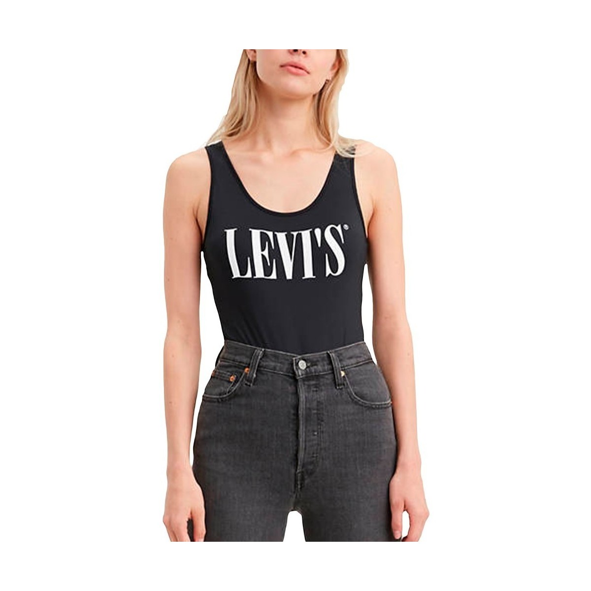 Vêtements Femme Débardeurs / T-shirts sans manche Levi's Bodysuit graphic Noir