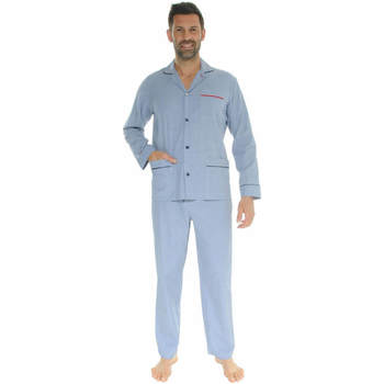Vêtements Homme Pyjamas / Chemises de nuit Le Pyjama Français PYJAMA TAILLEUR BLEU PRECIEUX BLEU