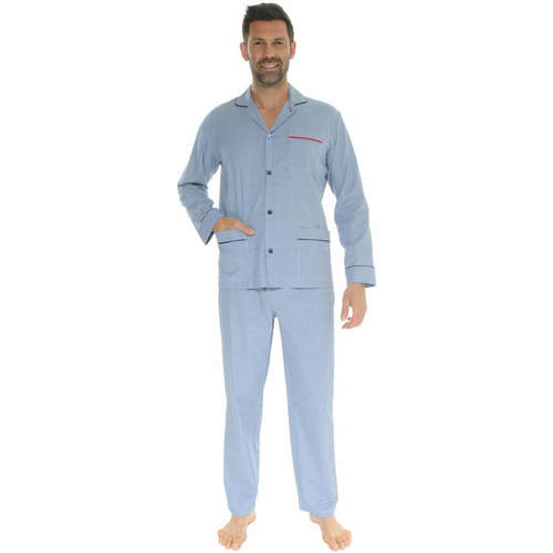 Le Pyjama Français PYJAMA TAILLEUR BLEU PRECIEUX BLEU - Vêtements Pyjamas /  Chemises de nuit Homme 197,00 €