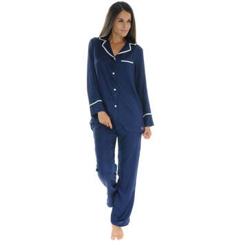 Vêtements Femme Pyjamas / Chemises de nuit Le Pyjama Français PYJAMA ROANNAISE Bleu