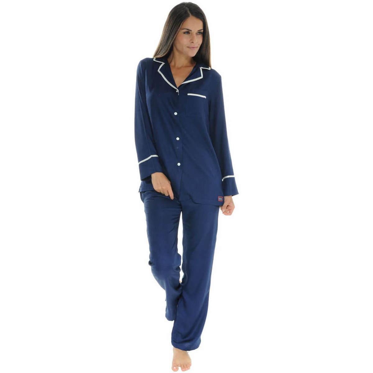 Vêtements Femme Pyjamas / Chemises de nuit Le Pyjama Français ROANNAISE Bleu