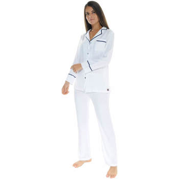 Vêtements Femme Pyjamas / Chemises de nuit Le Pyjama Français PYJAMA ROANNAISE Blanc
