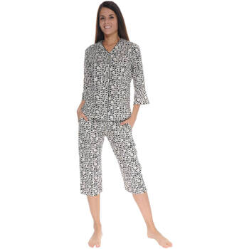 Vêtements Femme Pyjamas / Chemises de nuit Pilus PYJAMA BOUTONNE BLANC ODALIE BLANC