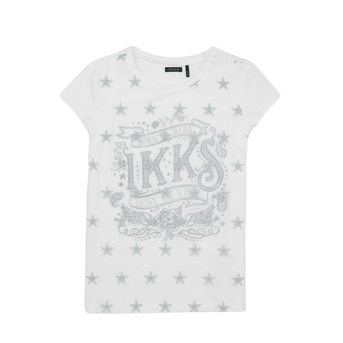 Vêtements Fille Moschino Kids stud-embellished logo t-shirt Ikks XW10112 Blanc