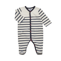 Vêtements Enfant Pyjamas / Chemises de nuit Petit Bateau A06P501 Blanc / Marine
