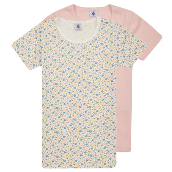 Vêtements Fille T-shirts manches courtes Petit Bateau A079Q00 X2 Multicolore