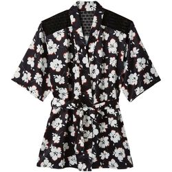 Vêtements Femme Pyjamas / Chemises de nuit Pomm'poire Kimono noir Cookie Noir