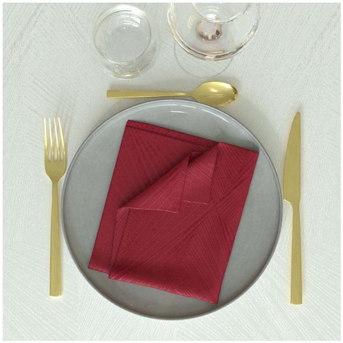 Paniers / boites et corbeilles Serviettes de table Soleil D'Ocre LUXURY ROUGE Rouge