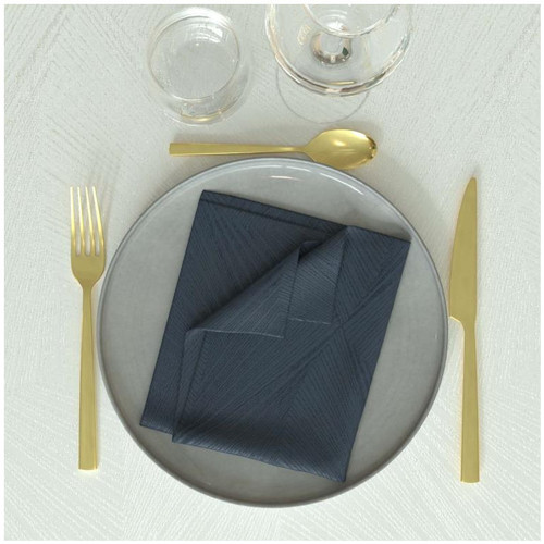 Maison & Déco Serviettes de table Soleil D'Ocre LUXURY BLEU NUIT Bleu