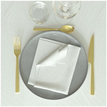 Maison & Déco Serviettes de table Soleil D'Ocre LUXURY BLANC Blanc