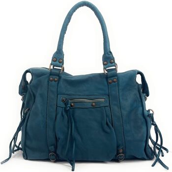 Sacs Femme Sacs porté main Oh My Bag STORM XL HURRICAN Bleu Canard