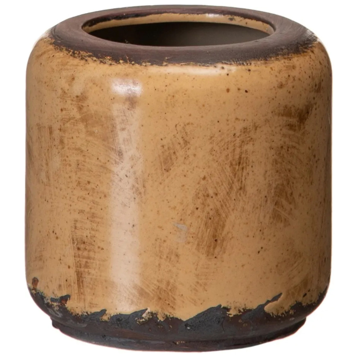 Maison & Déco Vases / caches pots d'intérieur Ixia Cache pot en céramique vieillie Marron