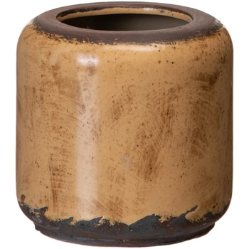Boîte à Clefs Vitrée Motif Vases / caches pots d'intérieur Ixia Petit cache pot en céramique vieillie Marron