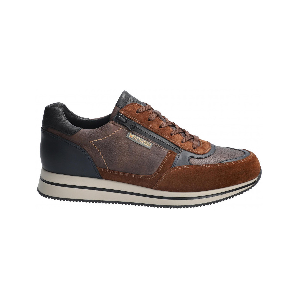 Chaussures Homme Baskets mode Mephisto Sneakers en cuir GILFORD Marron