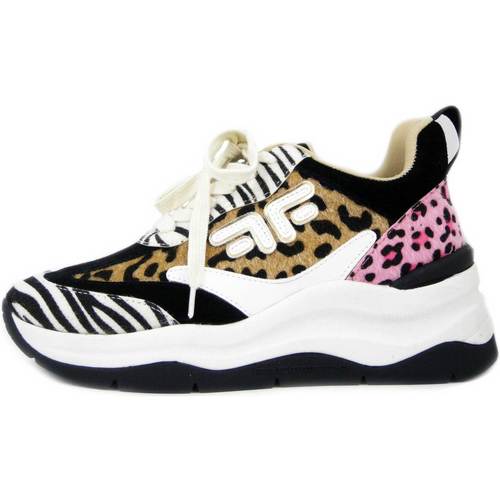 Chaussures Femme Baskets mode Fornarina Men in Black and White, Cuir et Textile-MANILAAN Multicolore