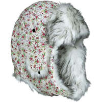 Accessoires textile Bonnets Chapeau-Tendance Chapka fleurie Blanc
