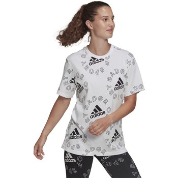 Vêtements Femme T-shirts manches courtes adidas Originals Essentials Logo Allover Blanc