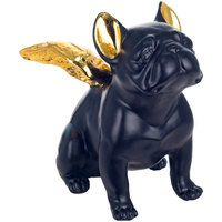 Maison & Déco Statuettes et figurines Signes Grimalt Bulldog Figure Avec Des Ailes Noir