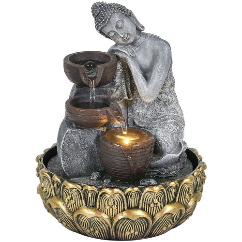 Maison & Déco Statuettes et figurines Signes Grimalt Bouddha Avec De La Lumière Gris