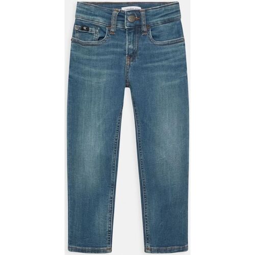 Vêtements Enfant Jeans featuring Calvin Klein Jeans featuring IB0IB01260 REGULAR STRAIGHT-1A4 GREEN BLUE Bleu