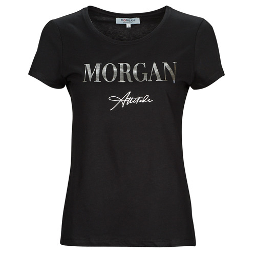 Vêtements Femme T-shirts monochrome manches courtes Morgan DATTI Noir
