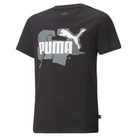Vêtements Garçon T-shirts manches courtes Puma ESS STREET ART LOGO Noir