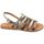 Chaussures Femme Sandales et Nu-pieds Bougeoirs / photophoreslarbi Sandales Plates HAVAPO Argent Lézard Les Tropéziennes Argenté